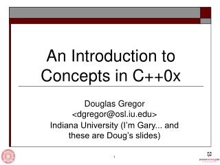 An Introduction to Concepts in C++0x