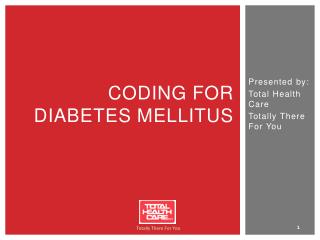 Coding for Diabetes Mellitus