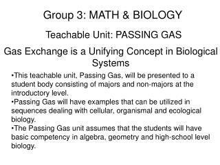 Group 3: MATH &amp; BIOLOGY