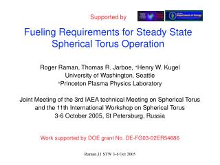 Fueling Requirements for Steady State Spherical Torus Operation