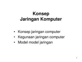 Konsep Jaringan Komputer