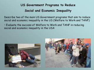 US Government Programs to Reduce Social and Economic Inequality