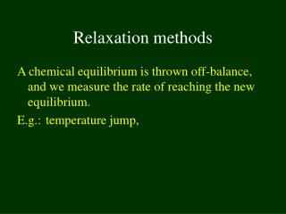 Relaxation methods