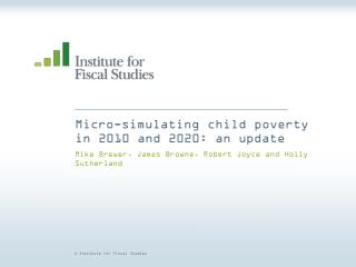 Micro-simulating child poverty in 2010 and 2020: an update