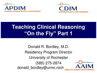 Teaching Clinical Reasoning “On the Fly” Part 1