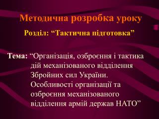 Методична розробка уроку