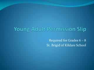 Young Adult Permission Slip