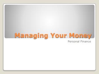 Managing Your Money