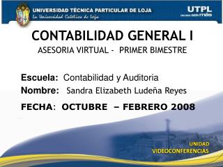 CONTABILIDAD GENERAL I