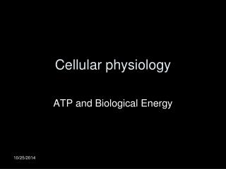 Cellular physiology