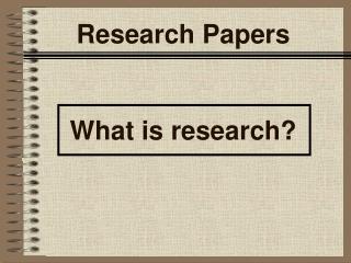 Research Papers