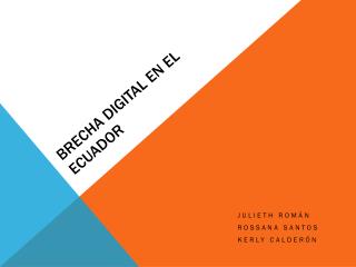 Brecha digital en el ecuador