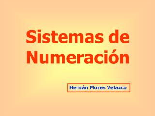 Sistemas de Numeración