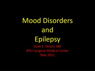 Mood Disorders and Epilepsy