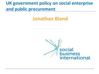 UK government policy on social enterprise and public procurement