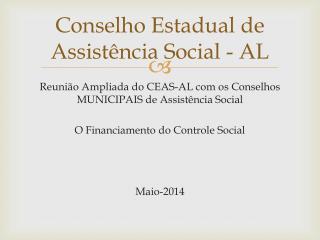 Conselho Estadual de Assistência Social - AL