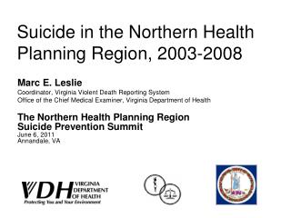 Suicide in the Northern Health Planning Region, 2003-2008