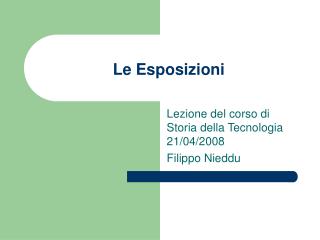 Le Esposizioni