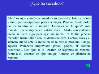 ¿Qué ha sucedido?