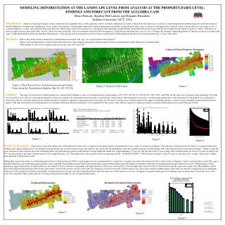 MODELING DEFORESTATION AT THE LANDSCAPE LEVEL FROM ANALYSIS AT THE PROPERTY-FARM LEVEL:
