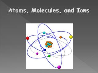 Atoms, Molecules, and Ions