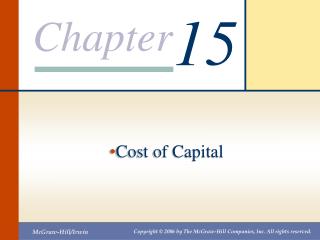 Cost of Capital