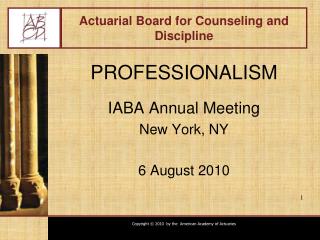 Actuarial Board for Counseling and Discipline