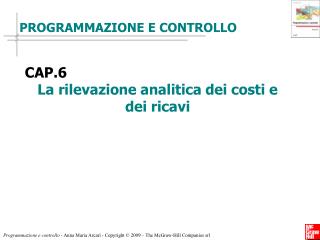 PROGRAMMAZIONE E CONTROLLO