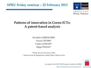 SPRU Friday seminar – 22 February 2013