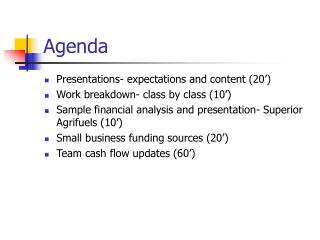 Agenda