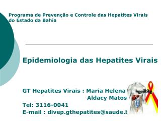 Programa de Prevenção e Controle das Hepatites Virais do Estado da Bahia