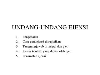 UNDANG-UNDANG EJENSI