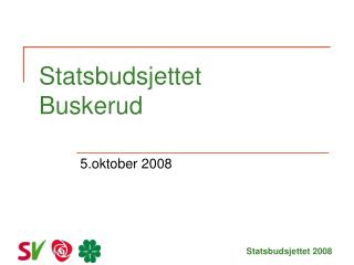 Statsbudsjettet Buskerud