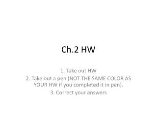 Ch.2 HW