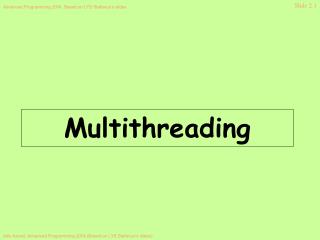 Multithreading