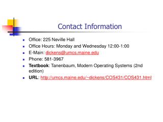 Contact Information