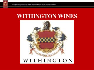 WITHINGTON WINES