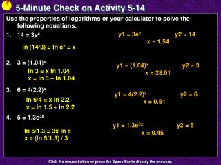 5-Minute Check on Activity 5-14