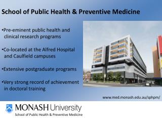 School of Public Health &amp; Preventive Medicine