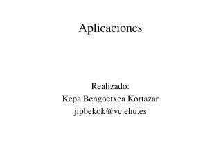 Aplicaciones