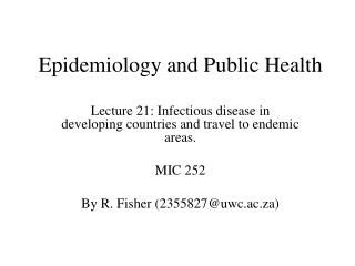 Epidemiology and Public Health