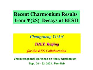 Recent Charmonium Results from Ψ(2S) Decays at BESII