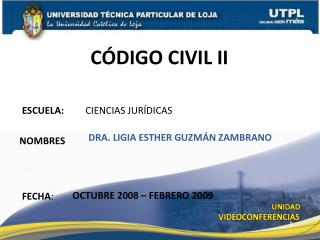 ESCUELA: CIENCIAS JURÍDICAS