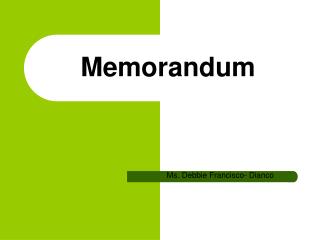 Memorandum