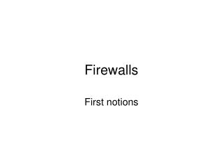 Firewalls