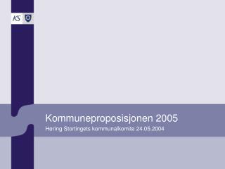 Kommuneproposisjonen 2005