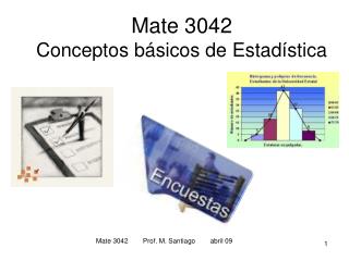 Mate 3042 Conceptos básicos de Estadística