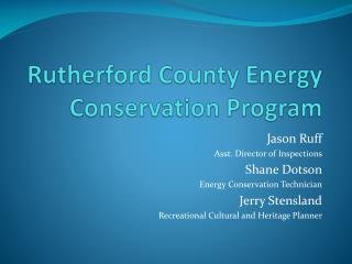 Rutherford County Energy Conservation Program