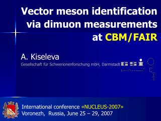 Vector meson identification via dimuon measurements at CBM/FAIR