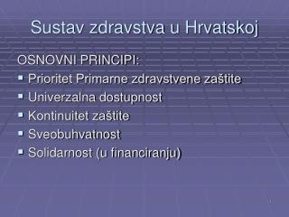 Sustav zdravstva u Hrvatskoj